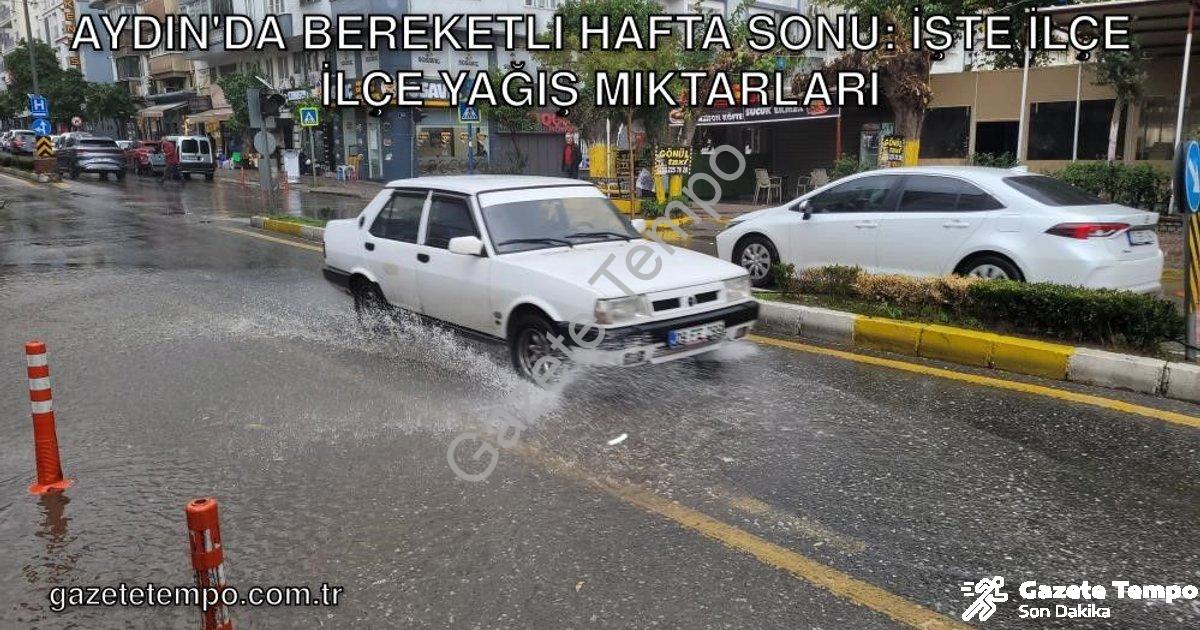 "Aydın'da Bereketli Hafta Sonu: İşte İlçe İlçe Yağış Miktarları" başlıklı haber için fotorealistik,