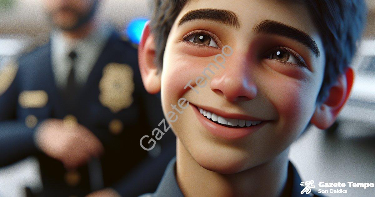 "Muğla'da Engel Tanımayan Hayal: Hamza Bir Günlüğüne Polis Oldu" başlıklı haber için fotorealistik,