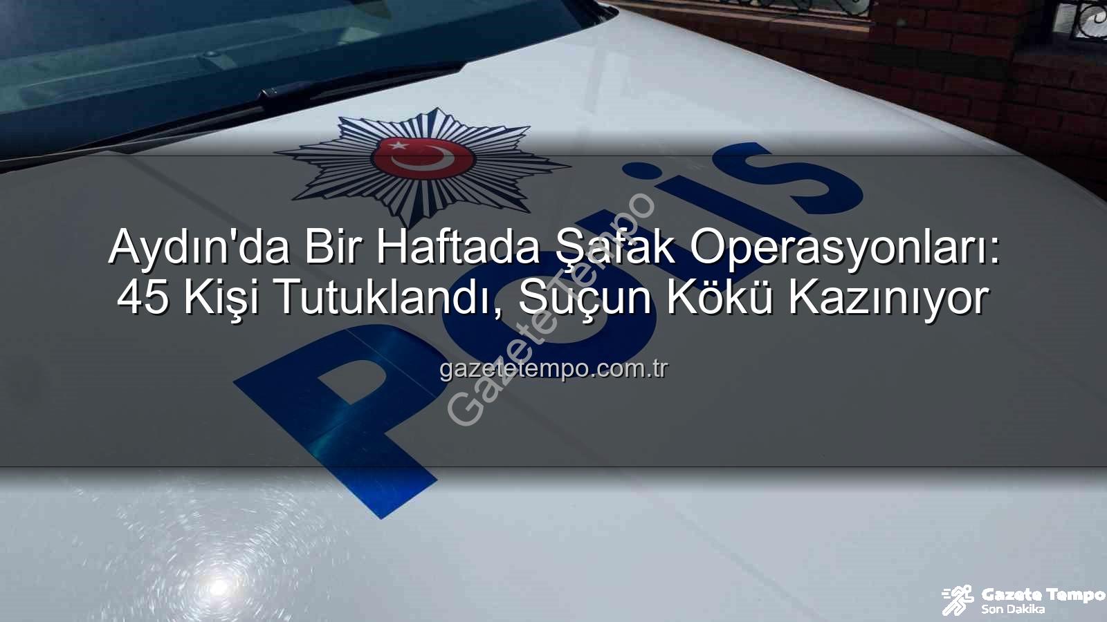 Aydın'da tutuklama - Aydın'da Bir Haftada Şafak Operasyonları: 45 Kişi Tutuklandı, Suçun Kökü Kazınıyor
