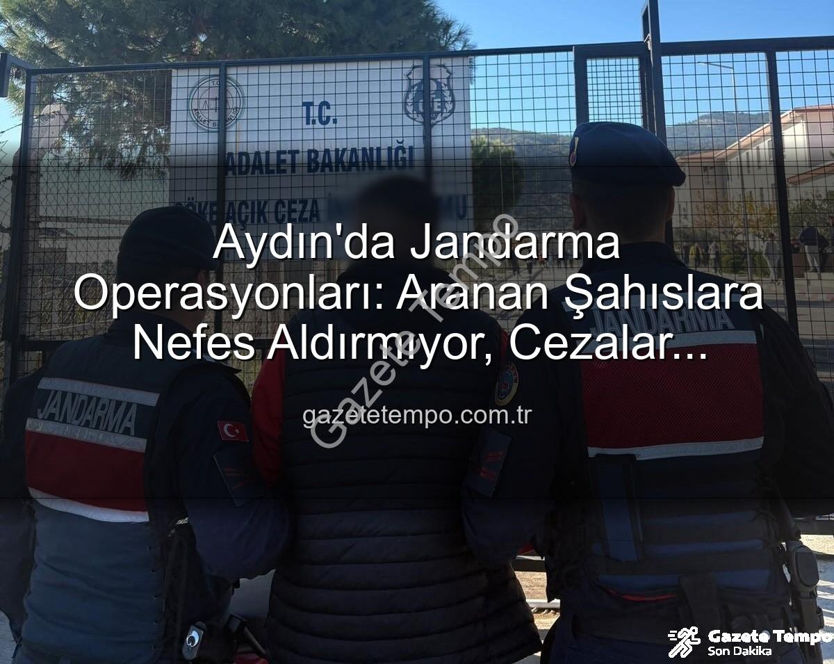 Aydın'da Jandarma Operasyonları: Aranan Şahıslara Nefes Aldırmıyor, Cezalar Kesinleşti!